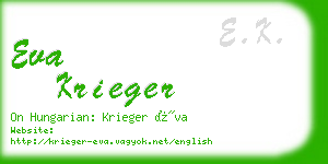 eva krieger business card